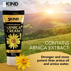 5KIND CLINICAL SKINCARE 5kind Arnica Cream for Bruising and Swelling 100ml - Maximum Strength - Fast Acting & Intensive Arnica Montana Extract Bruise Cream - Natural Muscle Rub for Muscles & Joints