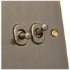 Knightsbridge CSTOG4AB 10AX 4G 2 Way Toggle Switch - Square
