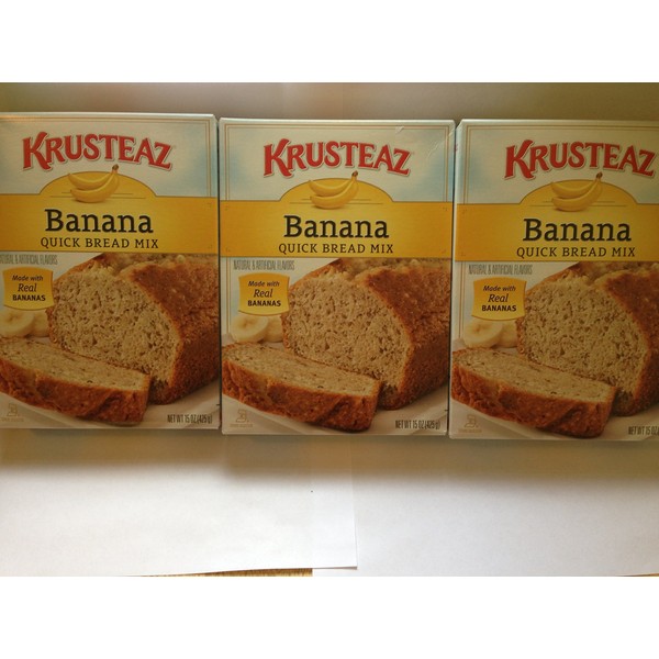 Krusteaz Banana Quick Bread 15 OZ (Pack of 3)