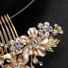 Yovic Crystal Bride Wedding Hair Comb Gold Bridal Headpieces Rhinestone