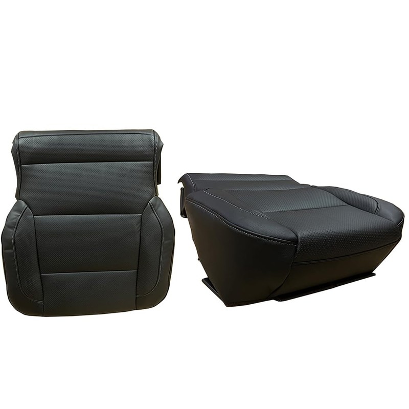 Tokinng Driver Side Bottom Leather Seat Cover Replacement for 2015-2019
