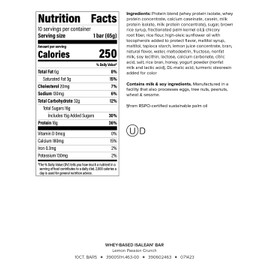 Isagenix Whey-Based IsaLean® Protein Bar – For Meal Replacement & Muscle Support – Lemon Passion Crunch (10 Bars)