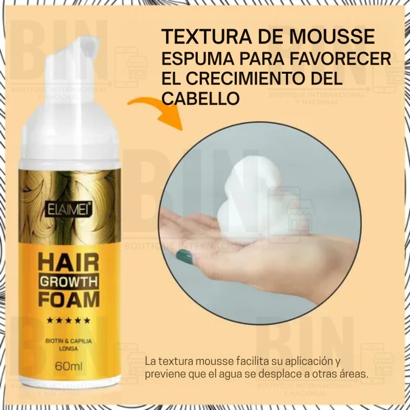 Espuma Con Biotina Crecimiento Barba Cuero Cabelludo Kit 2pz