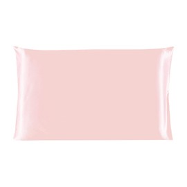 Sourcingmap 100% Pure Mulberry Charmeuse Silk Pillowcase Pillow Case Cover for Hair & Skin 19 Momme 350tc /Travel Size 14x20 Inch/36x51cm Pink (1-Piece)