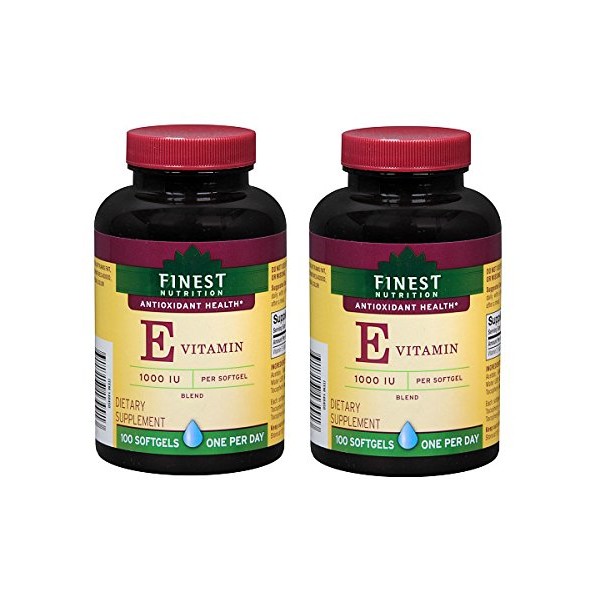 Vitamin E 1000 IU Softgels Twin Pack 2-Pack - Finest Nutrition