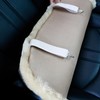 OGLAND Fluffy Genuine Sheepskin Car Seat Cover for Auto Fuzzy