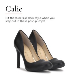 Jessica Simpson Women's Calie Pump, Black Sleek, 8