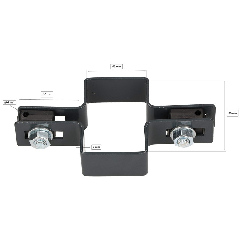 KOTARBAU® Centre Clamp Rectangular 60 x 40 mm Fence Clamp