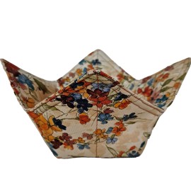 Handmade Reversible Microwavable Soup Bowl Cozy / Pot Holder/ Hot Pad