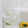 ESLIR Roman Blind with Loops, Voile Curtains, Kitchen Tie Curtain,