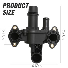 Hoypeyfiy LR073372 Thermostat Housing Water Outlet House Pipe Replacement for Land Range Rover Sport Discovery 3 4 Jaguar S Type X200 1316061 JDE38234 1331447 1357091