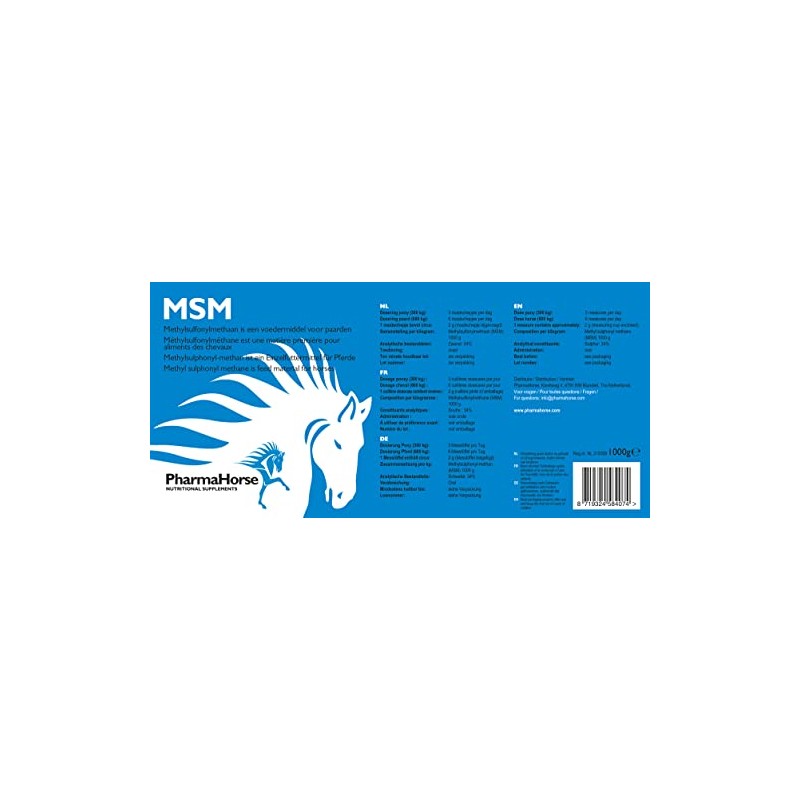 PharmaHorse MSM | No added sugar | 100% pure glucosamine