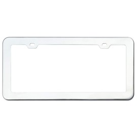 2PCs Creathome Stainless Steel License Plate Frames with Mirror Polish Color