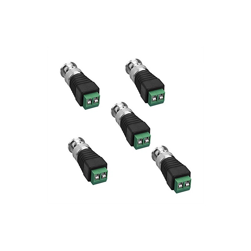 SIENOC 5x BNC Male Plug to Terminal Block Adapter For