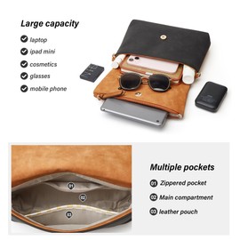 Crossbody Bags for Women, Lightweight Medium Crossbody Purse, Soft Suede Leather Women's Shoulder Handbags for Shopping or Travel