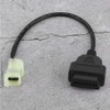 OBD2 Cable Connector, Motorcycle 4 Pin Diagnostic Cable Adapter, OBDII