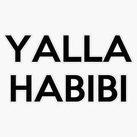 YALLA HABIBI Bumper Sticker Vinyl Decal 5 inches