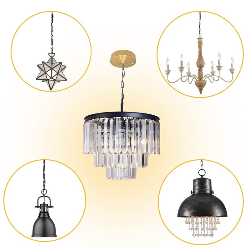 ECUDIS Pendant Light Canopy Kit, 4.7 Inches Ceiling Light Fixture