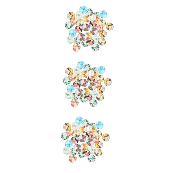 Vaguelly 300pcs Glass Patch Adornment for Jewelry Making Cute Cartoon