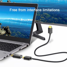 DisplayPort to HDMI 4K Adapter, Displayport Male HDMI Female DP to HDMI Adapterfor 4K TV HDTV Monitors Portable Projectors and Others