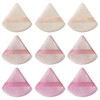 9 Pcs Pink Triangle Powder Puff Makeup Puff:Powder Puff Face