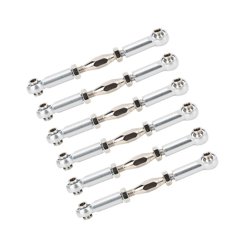 6Pcs Aluminum Alloy Adjustable Push RodsTurnbuckle Rod Linkage Accessories for