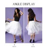 DRESSTELLS White Tulle Skirts for Women, A Line Elastic Waist