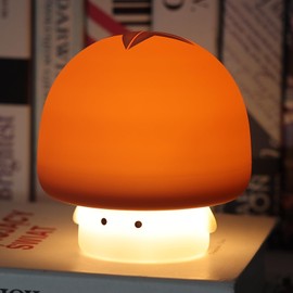YISUN Mushroom Night Light, LED Cute Lamp, Silicone Squishy Lamp Rechargeable Nursery Nightlight with 3 Level Dimmable Bedside Touch Lamp for Bedroom Kids Room Decor