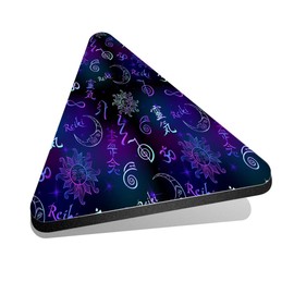 1x Triangle MDF Magnet 6cm - Reiki Esotericist Energy Symbols - Fridge Locker Office Whiteboard Toolbox #51889