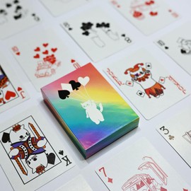 YOCEAN Kawaii Cat Playing Cards, 54 Different Pattern Playing Cards for Party, Casual Games Poker Cards, Gift Collection，2 Deck 3.5 × 4.5inches (colour)