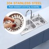 Misbroz Kitchen Sink Plug Strainer-Rust Proof Universal Sink Drainer Stopper-