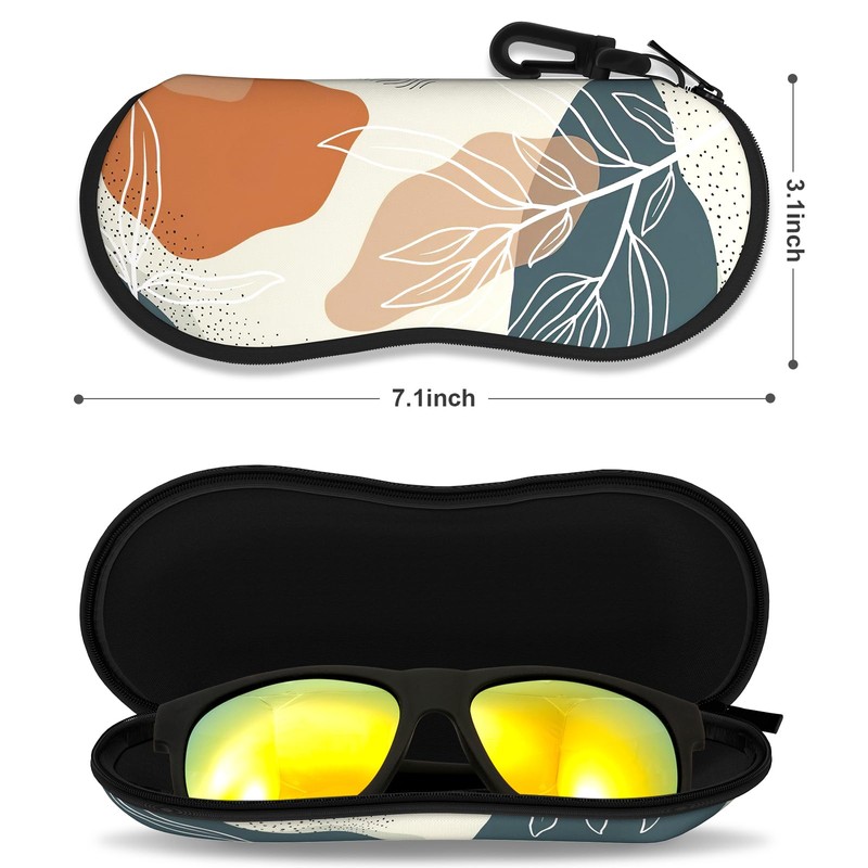 NPOOYI Sunglasses Soft Case, Ultra Light Portable Neoprene Zipper Glasses