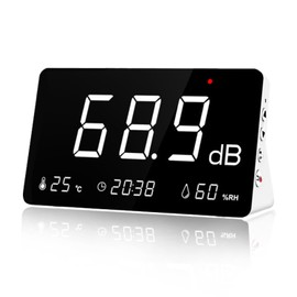 LYCEBELL Dezibel Messgerät SW525S, 30-130dB Schallpegelmesser mit Alarm & Datenaufzeichnung, USB-Datenausgabe, A-Bewertung, Desktop-Lärmmessgerät für Industrie, Büro, Nachbarschaft