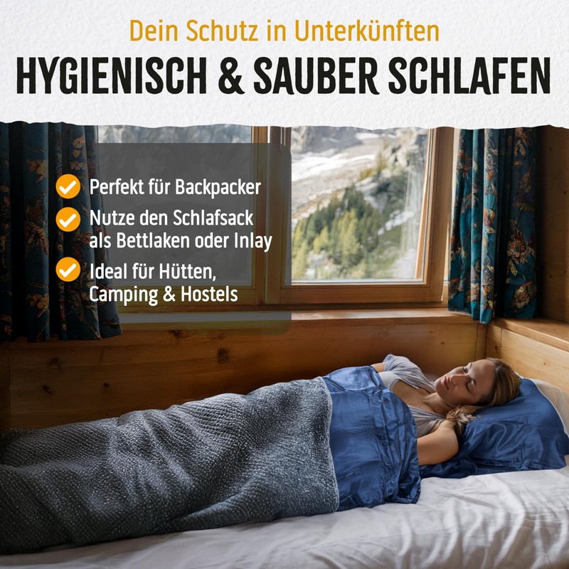 Backpacker's Journey Cabin Sleeping Bag (Only 168g), Ultra Lightweight and