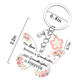 XzmaaoX Gifts For Grandma Birthday Gifts For Grandma From Granddaughter Best Grandma Butterfly Keychian Gifts Unique Grandmother Gift Ideas Mothers Day Christmas