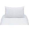 Pyrhan LTD Toddler Cot Sheets 120x60 Fitted Sheet Set with Toddler Pillow Set | 100% Cotton Fabric By The Metre UK | Crib Bed Sheets | Bedding(White)