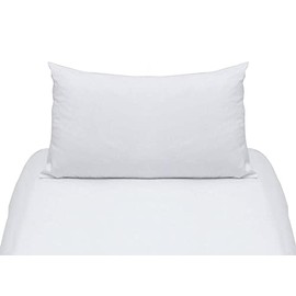 Pyrhan LTD Toddler Cot Sheets 120x60 Fitted Sheet Set with Toddler Pillow Set | 100% Cotton Fabric By The Metre UK | Crib Bed Sheets | Bedding(White)