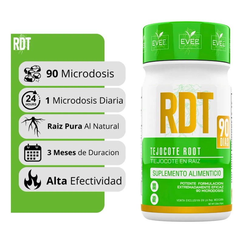 Rdt Raiz 100% Pura Al Natural En Trozos 90 Microdosis