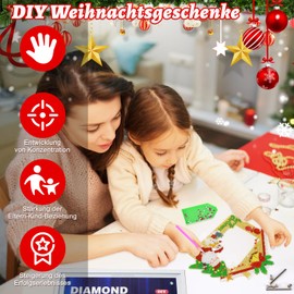 SelfTek Gift for Girls 6 7 8 9 10 11 Years, Craft Set Dia-Moon Painting Children Girls, Creative Picture Frame Craft Set Children, Christmas Gifts for Girls 6-12 Years