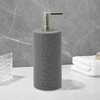 Indecor Home Resin Neutral Gray Sandstone Shampoo Engraved Bottle Refillable