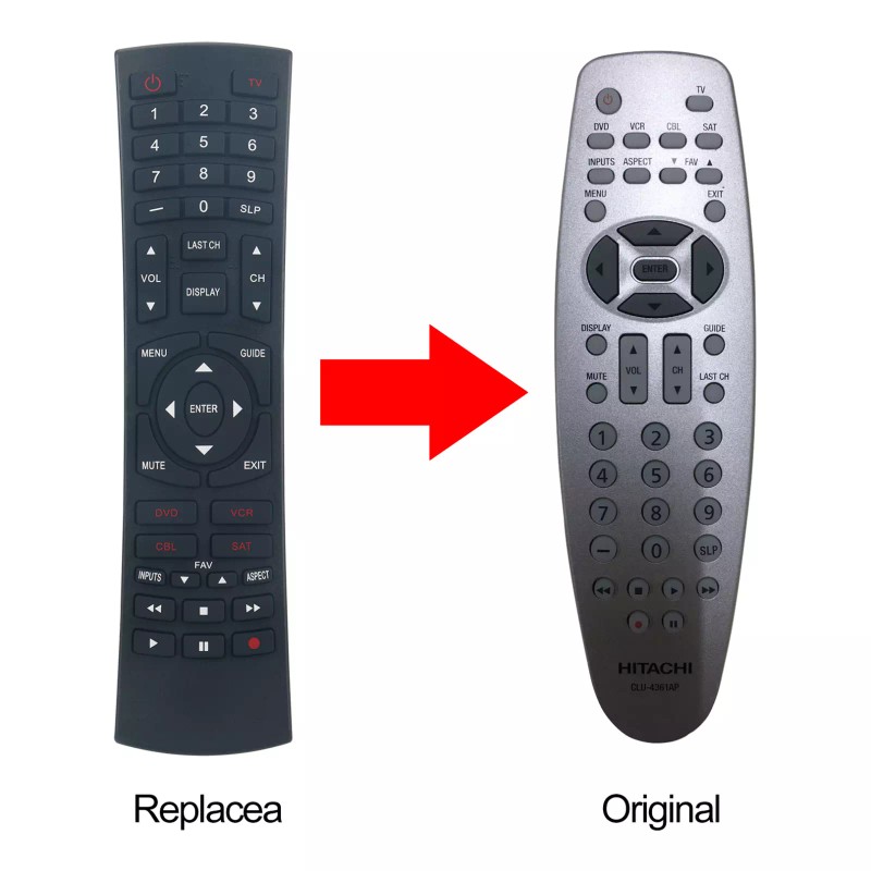 Unbranded New CLU-4361AP Replaced Remote Control for Hitachi Plasma TV