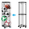 Columnar Vertical Ball Storage Racks with Wheels-NEW Durable 40x13'' Rolling