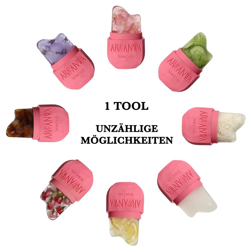 Mochi Skin deluxe rose quartz roller with flower handle in