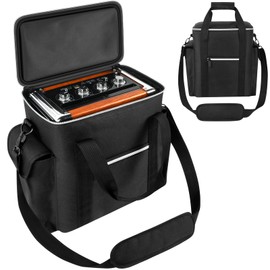 Karaoke Bag Compatible with JYX-S55/ for JYX 69BT Karaoke Machine with Two Wireless Microphones,Holder for MS69 Portable Bluetooth Speaker PA System, Box for Remote Control, Charging Cable (Case Only)