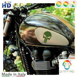 10 Pcs Skull Stickers for Cars or Motorcycles - 3 Sizes Car Motorcycle Bike Scooter (Grey)