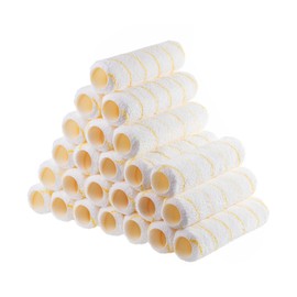 Bates- Paint Roller Covers, 9" x 3/8", 24 Pack, Yellow Stripes, Covers for Paint Rollers 9 Inch, 9 Inch Paint Roller Covers, Paint Roller Cover, Paint Roller Covers 9 Inch, Large Paint Roller Covers