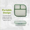 Large To-Go 3-Compartment Food Container, 9.4" X 9.4" X 2.5",
