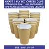 HOT BARGAINS, 200 X 8oz / 230ml Kraft Triple Walled