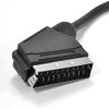 Black Round Scart Cable 21-Pin with Nickel-Plated Gold-Plated End 3
