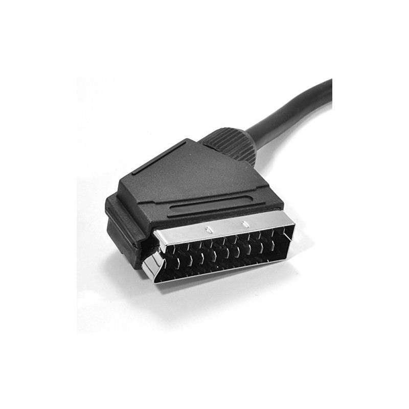 Black Round Scart Cable 21-Pin with Nickel-Plated Gold-Plated End 3